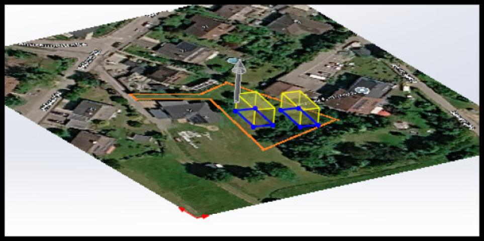 Skizze Häuser Planung 3D