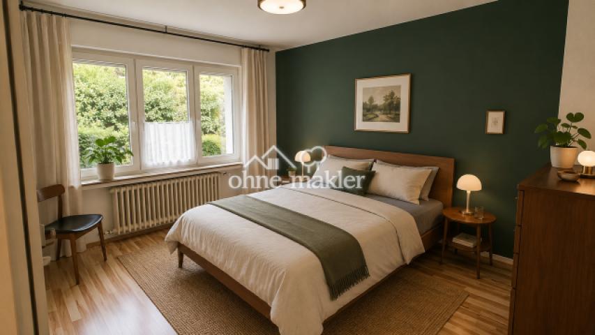 Schlafzimmer KI-möbliert