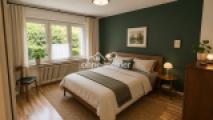 Schlafzimmer KI-möbliert