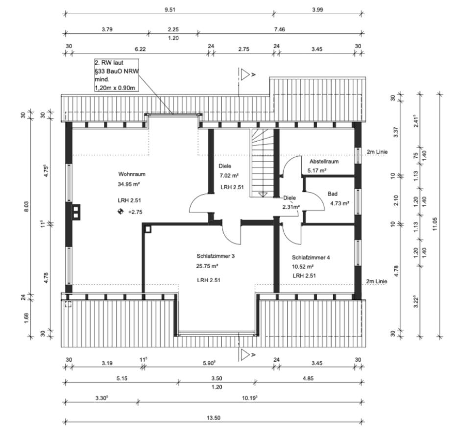 Grundriss Obergeschoss 