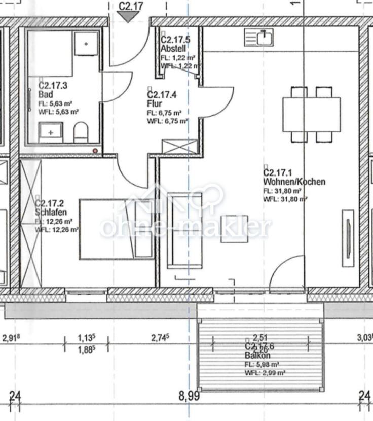 Wohnung 17 1.OG Haus 1c