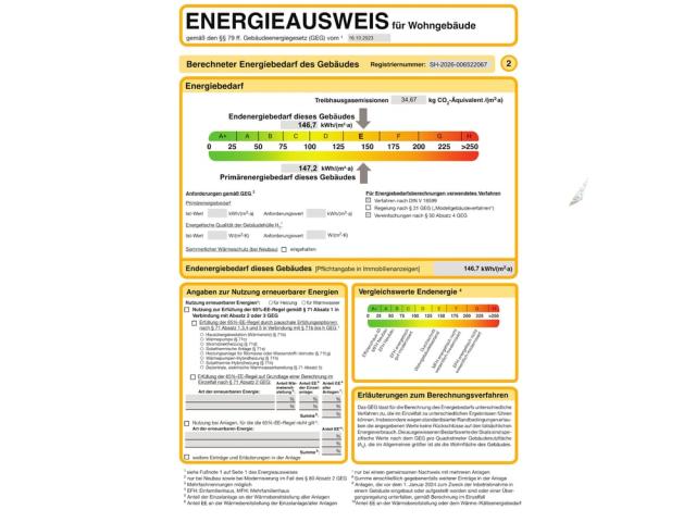Energieausweis eine Seite