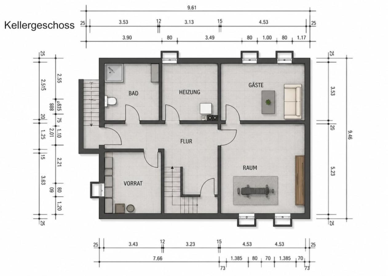 Grundriss KG 