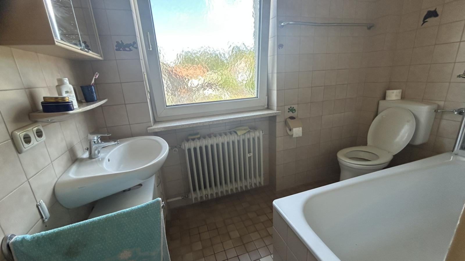 Blick ins Badezimmer