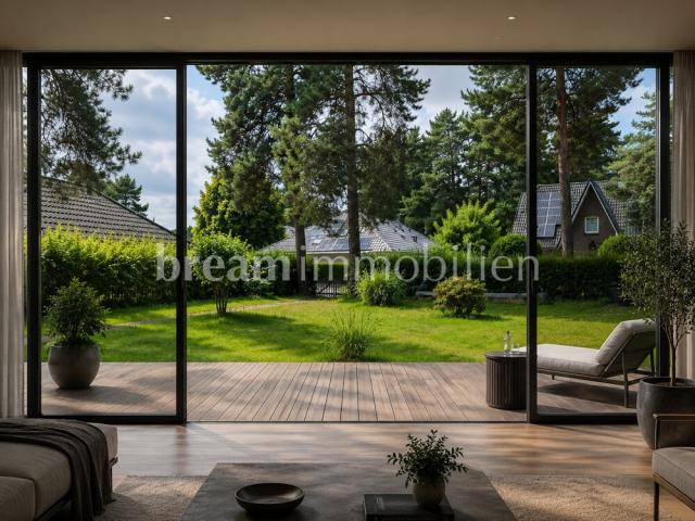 KI Bild, Blick in den Garten