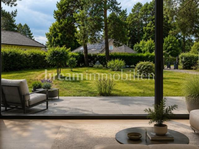 KI Bild, Blick in den Garten