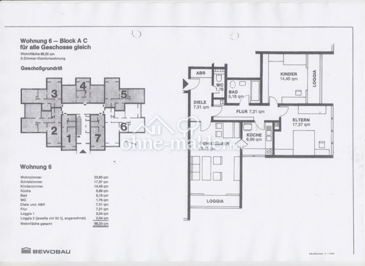 Grundrisse: 5. Etage, Wohnung 