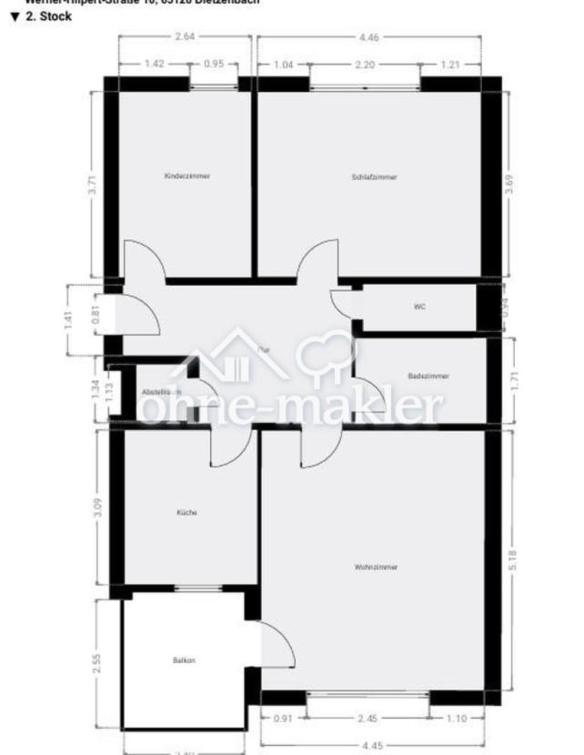 Grundriss Wohnung 39 / 2 OG