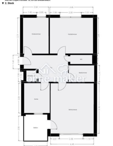 Grundriss Wohnung 39 / 2 OG