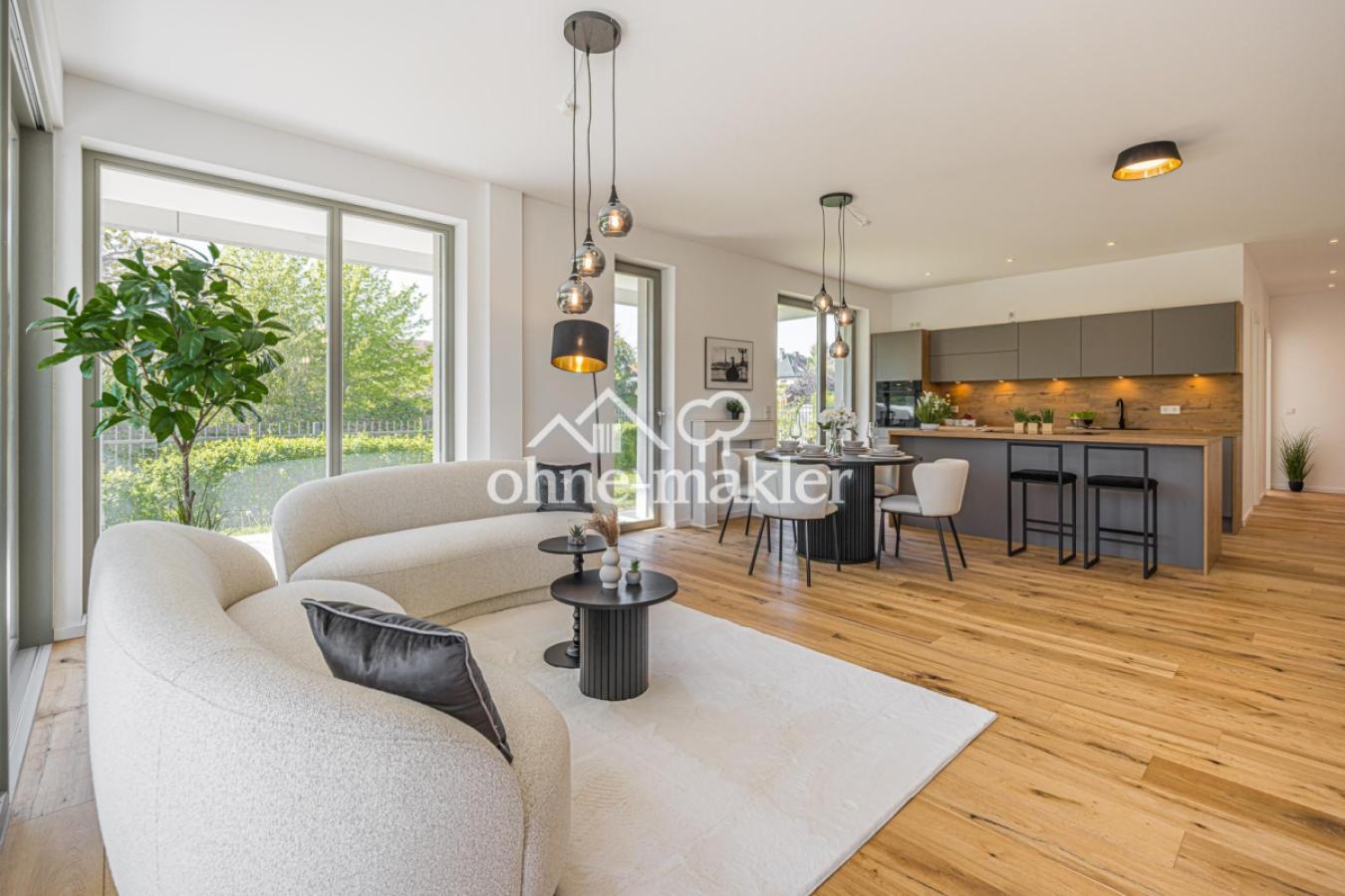 offene Küche im Wohnzimmer