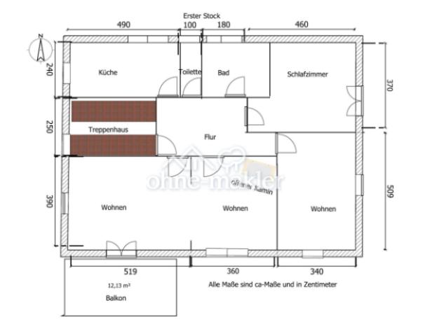 Grundriss der Wohnung
