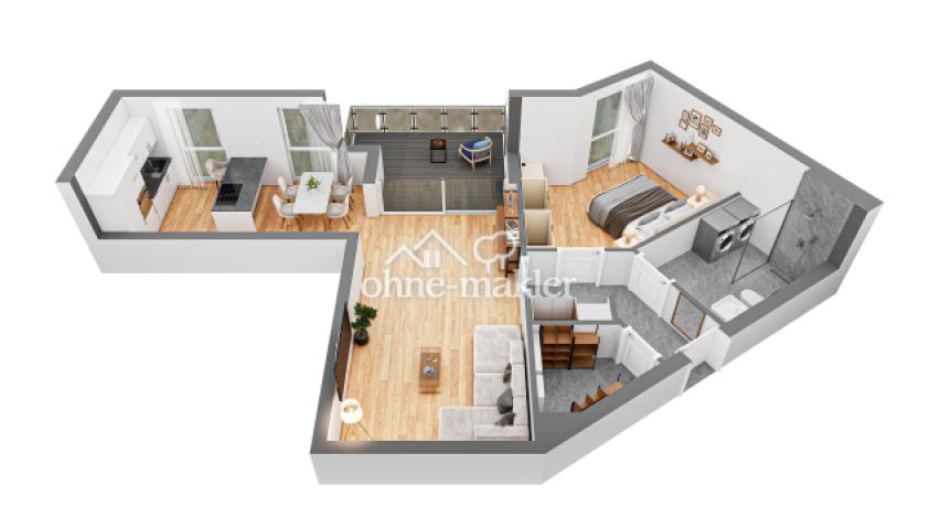 Grundriss 2 Zimmer Große Whn.