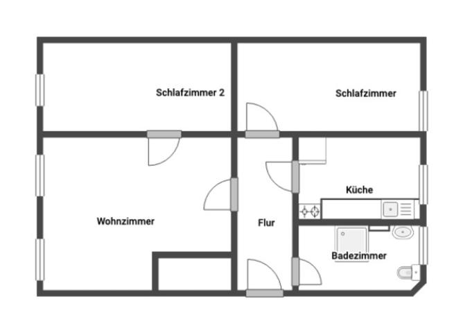 Grundriss Skizze 1. OG Rechts