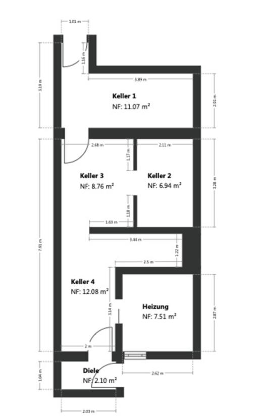 Grundriss Skizze UG