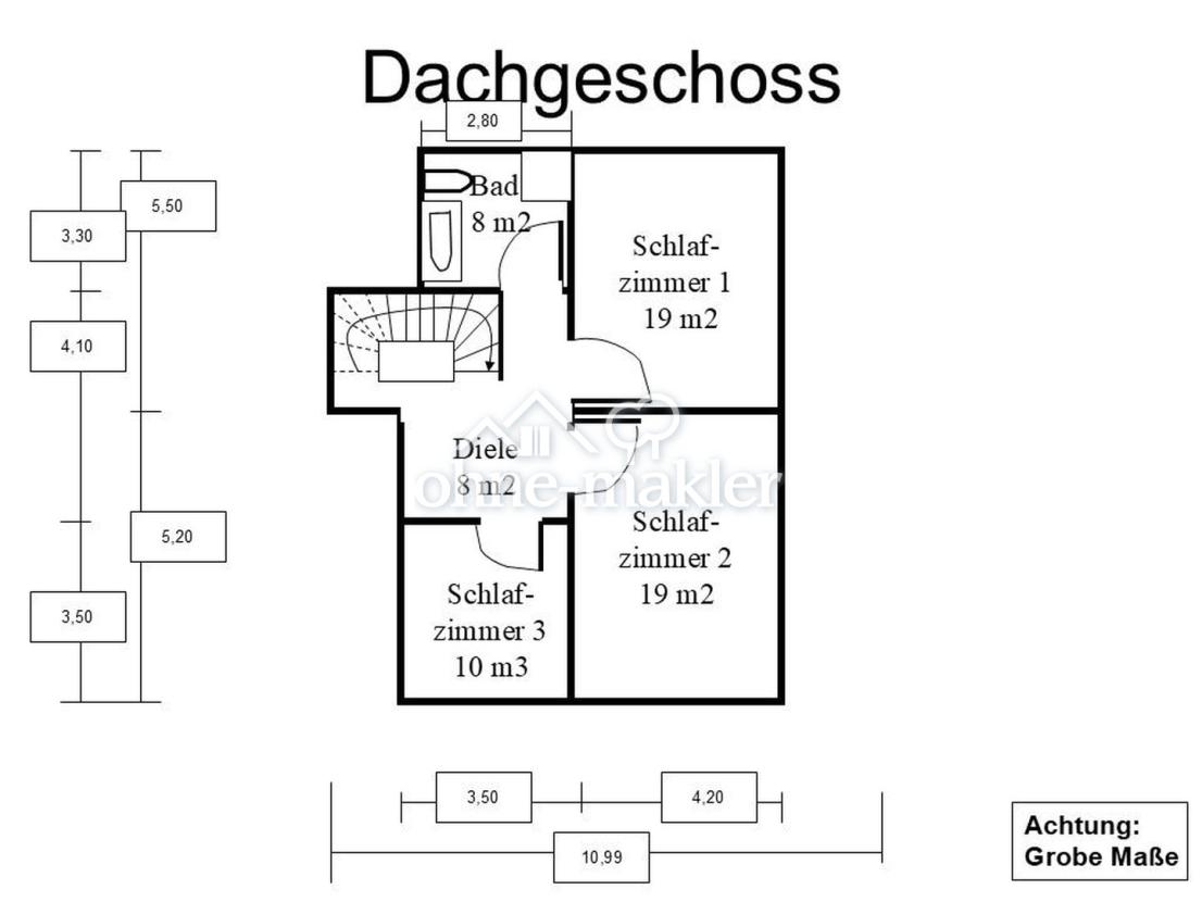 Grundriss Dachgeschoss