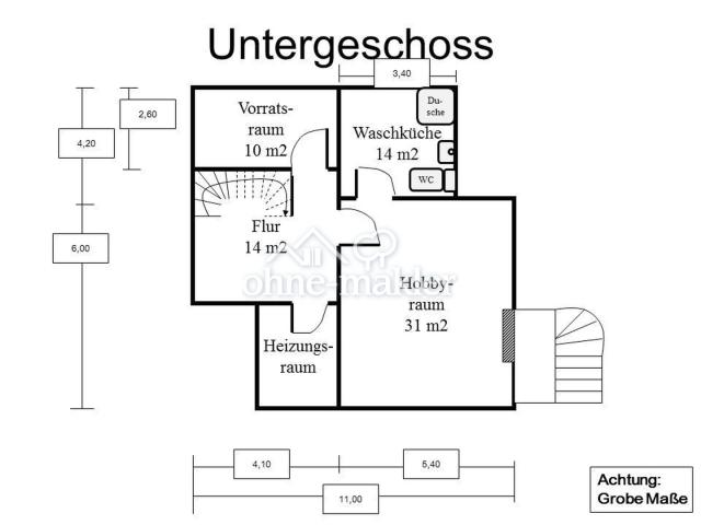 Grundriss Untergeschoss
