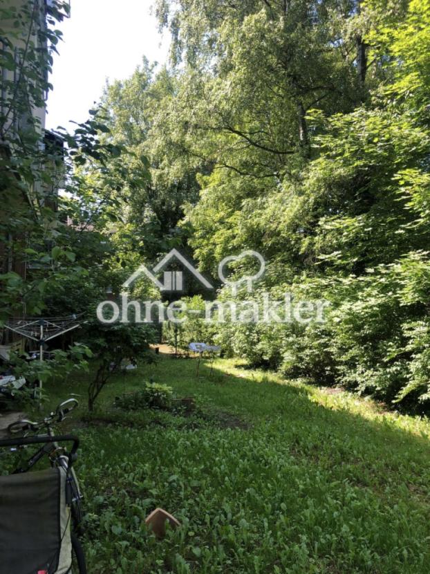 Grünanlage hinter dem Haus