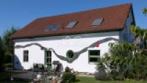 Ansicht Westen Terrasse Teich
