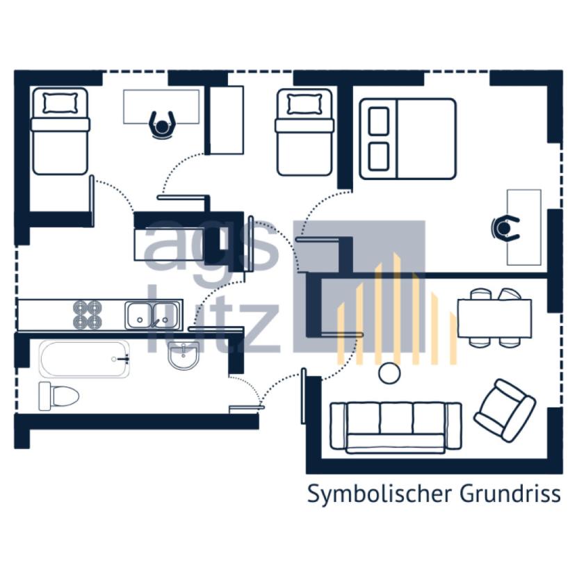 Symbolischer Grundriss