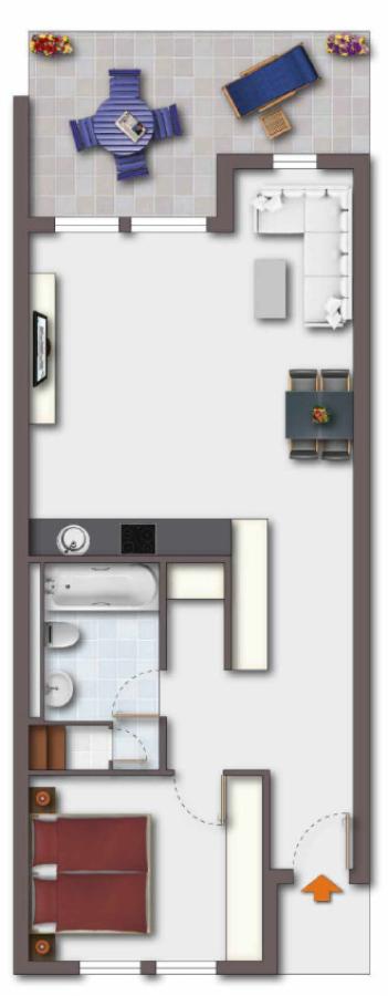 Grundriss EG-Wohnung NR1