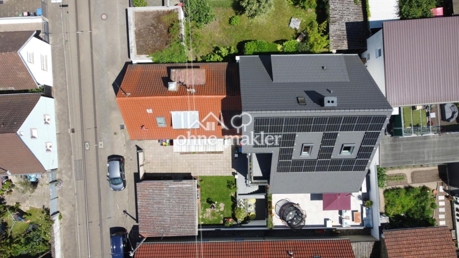Vogelperspektive Haus 1+Haus2
