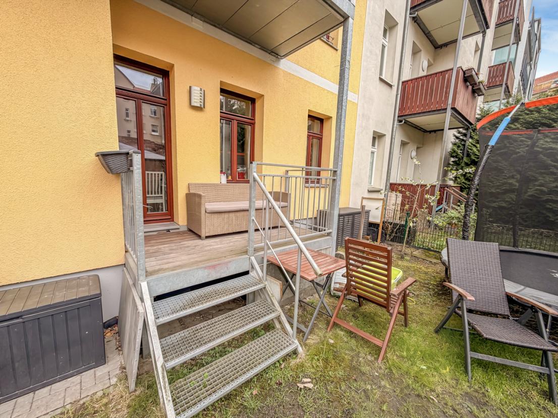 Balkon mit Gartenzugang
