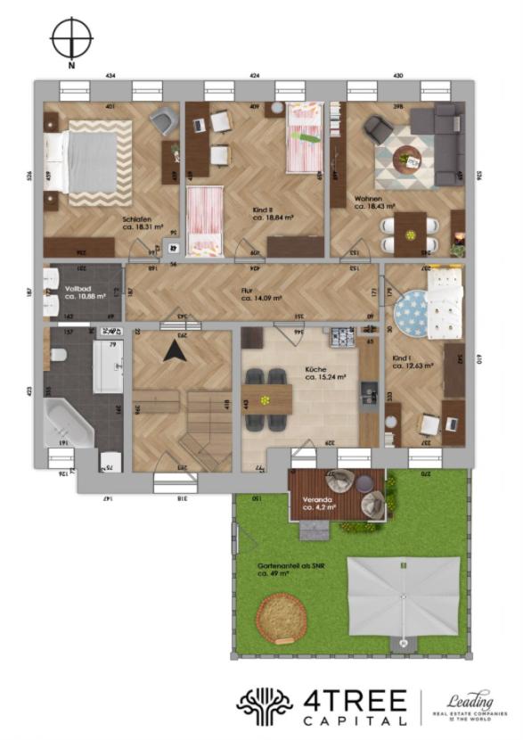 Grundriss der Wohnung