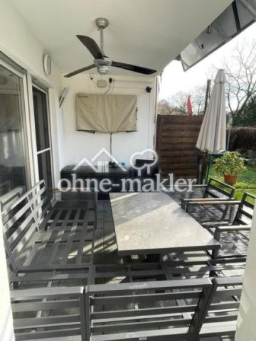 Terrasse mit Garten-TV