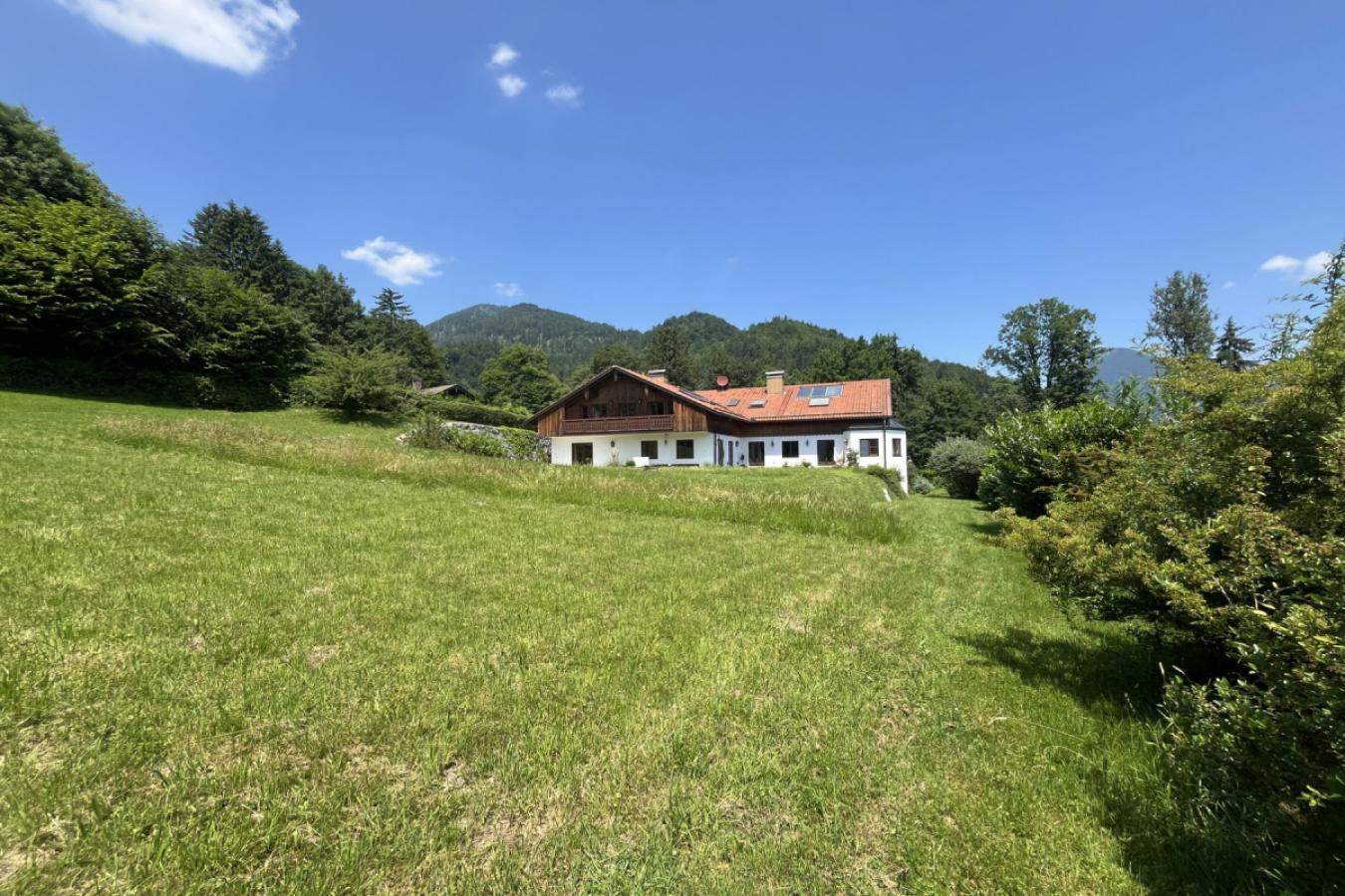 Blick vom hinteren Garten aufs Haus
