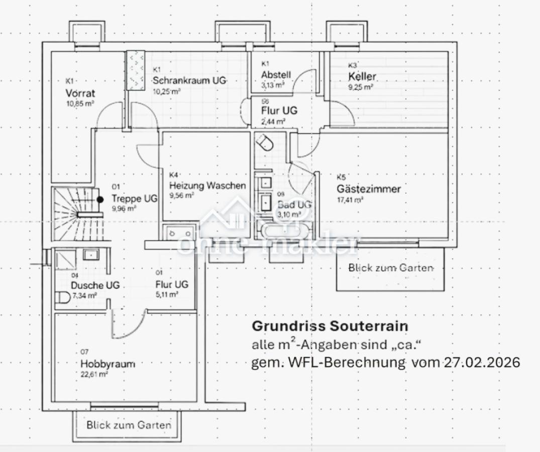 Grundriss Souterrain
