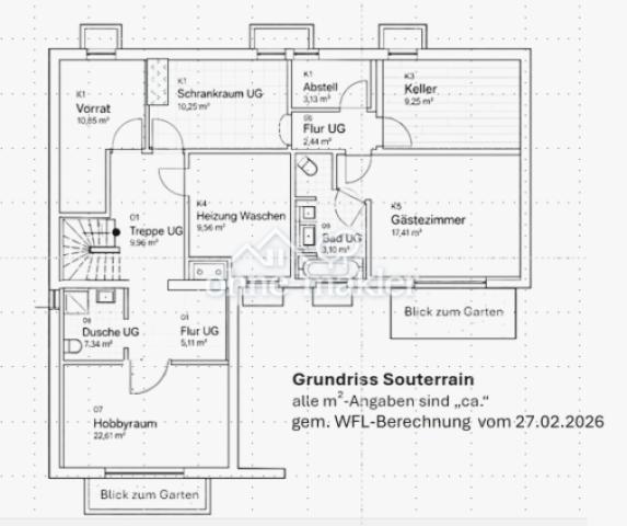 Grundriss Souterrain