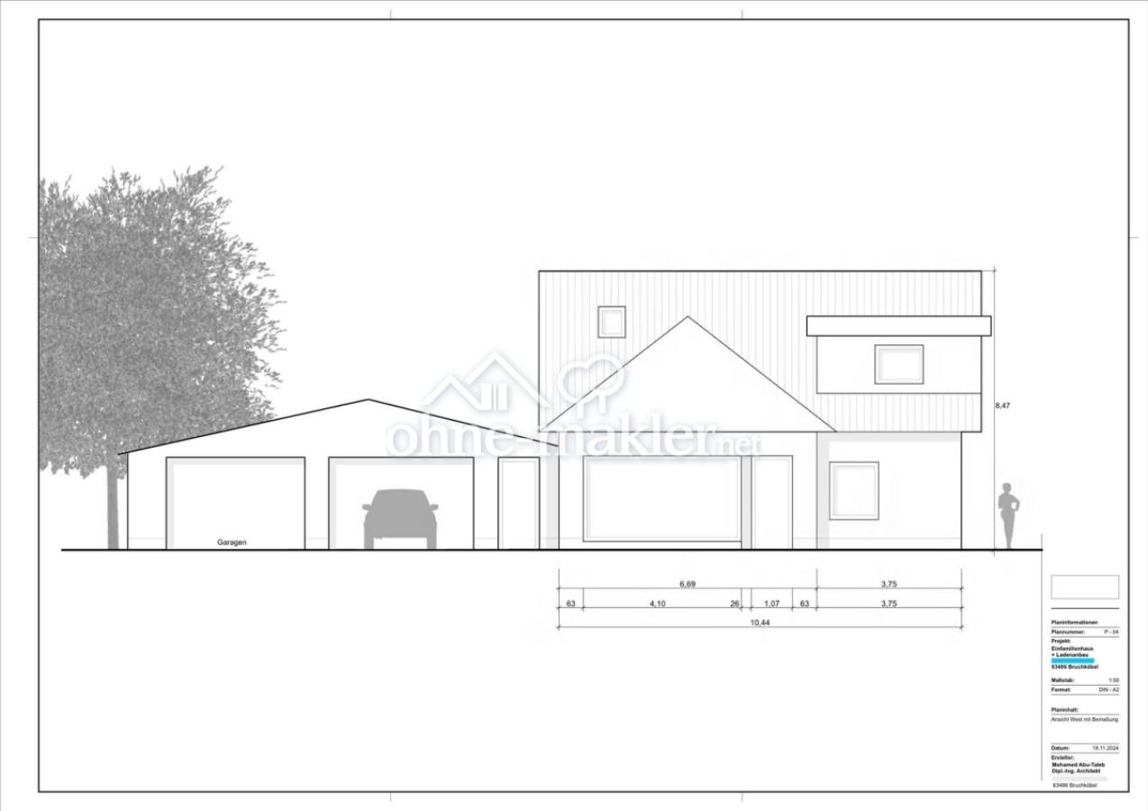 Plan Ansicht Straße