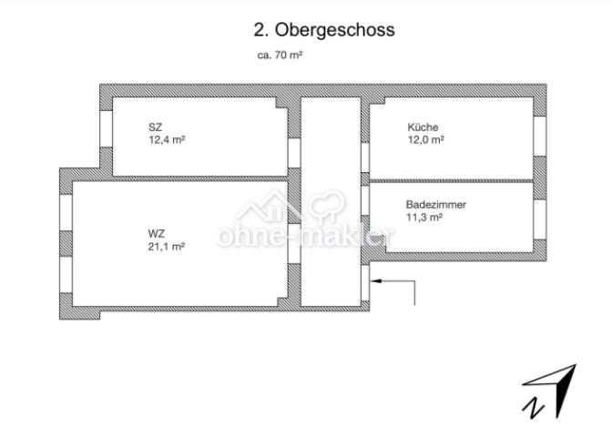 70 m² 