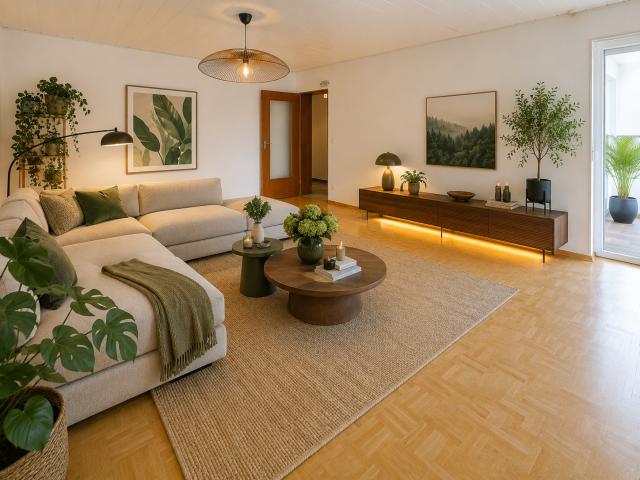 Wohnzimmer KI bearbeitet