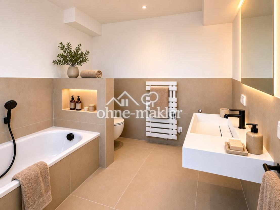 En-Suite Bad (KI-möbliert)