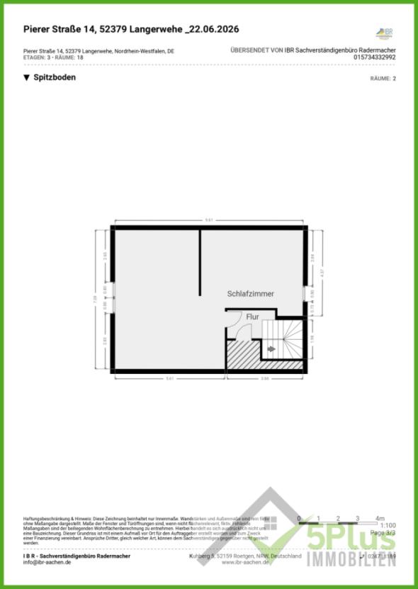 Grundriss Spitzboden