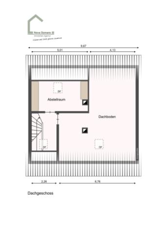 Grundriss Dachboden - Ausbaupotenzial