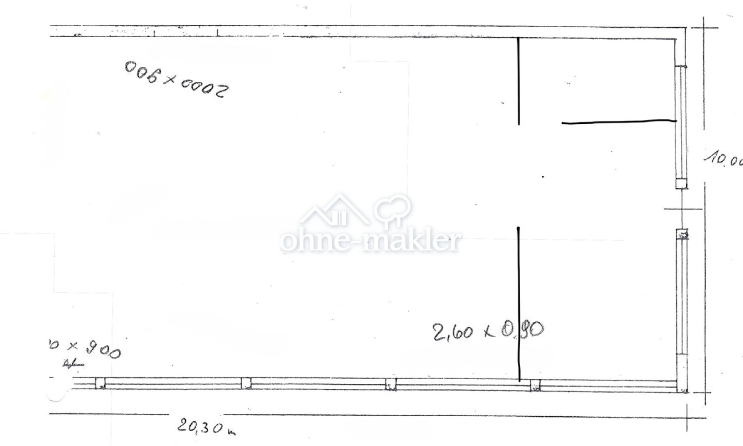 Grundriss Gewerbefläche