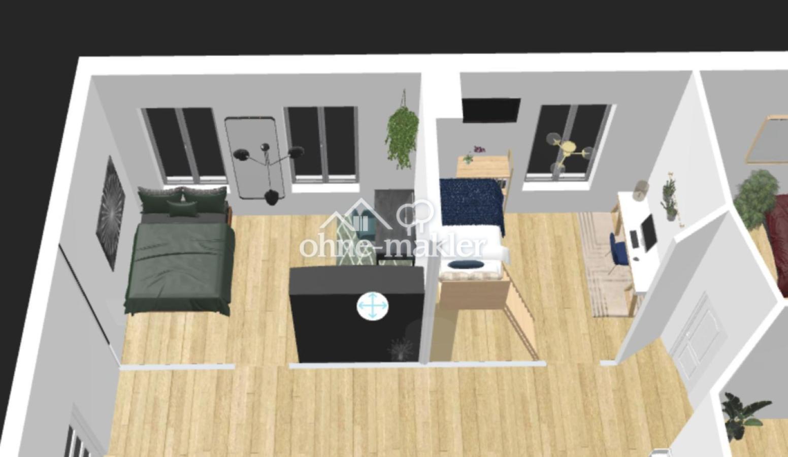 Grundriß Zimmer 1 und 2