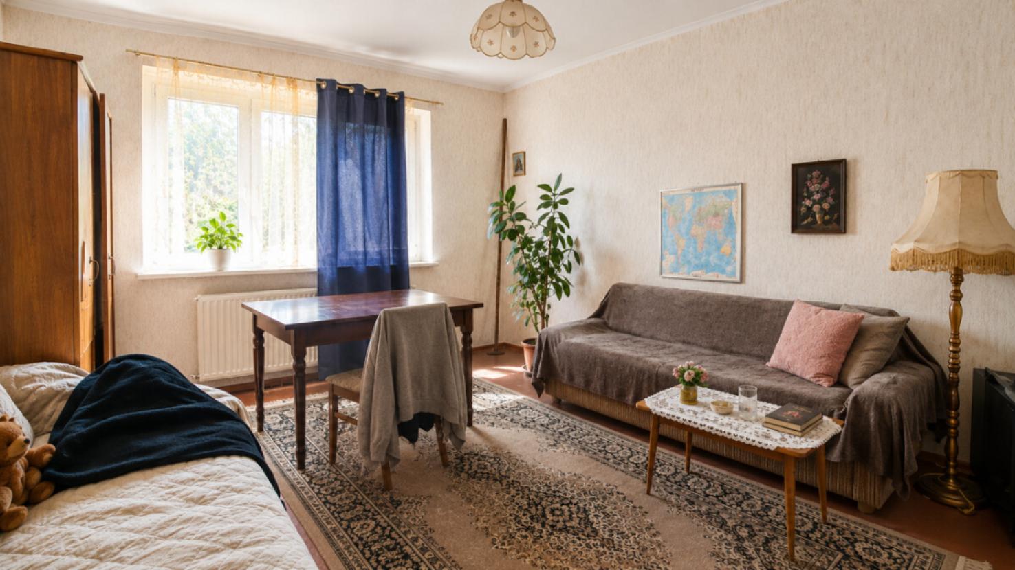 Schlafzimmer (digital aufgeräumte Darstellung)