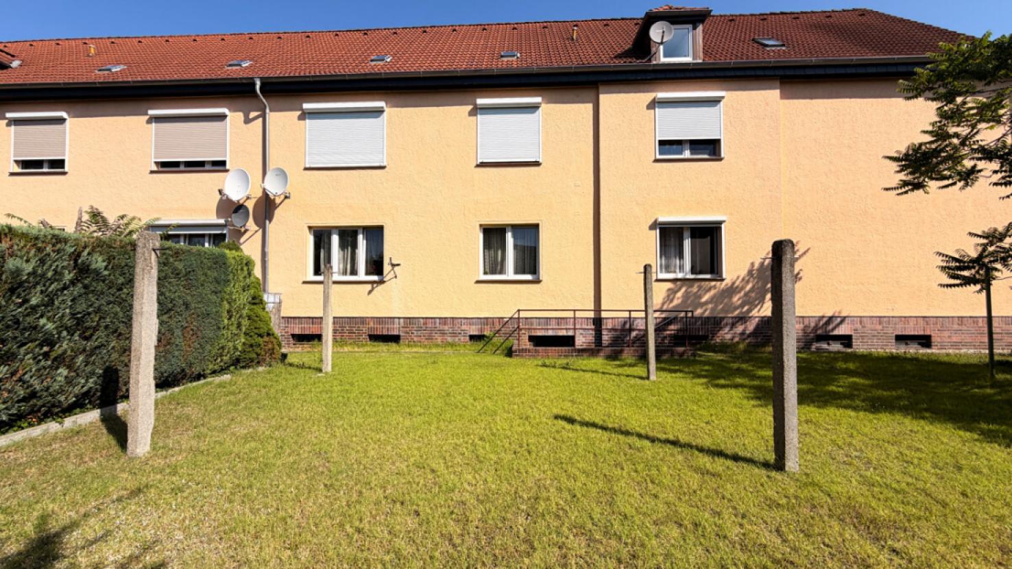 Rückansicht Haus mit Garten