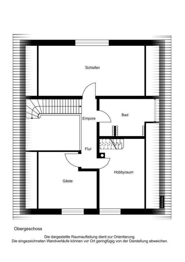 2D Grundriss Obergeschoss