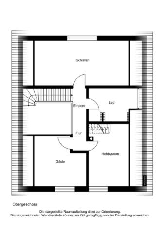 2D Grundriss Obergeschoss