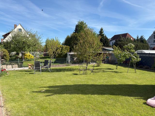 sonniger Gartenbereich