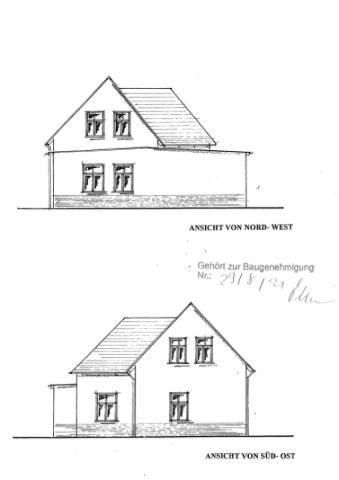 Hausansicht-Zeichnung