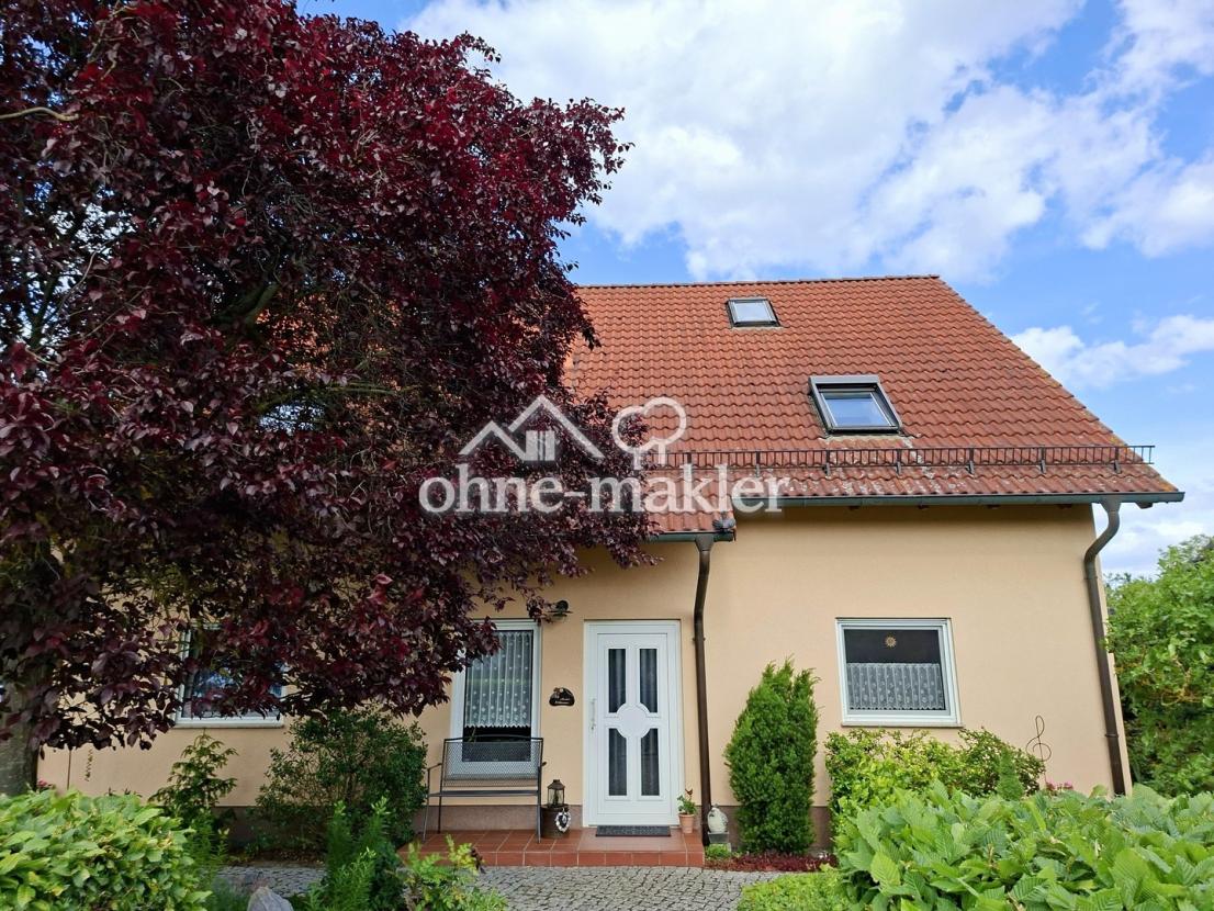 Straßenseite mit Vorgarten