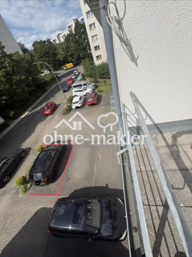 Terrassenblick auf Stellplatz