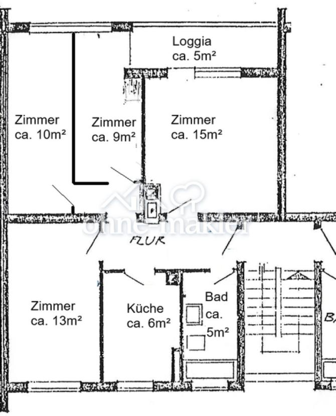 aktuelle Grundriss 4 Zi.