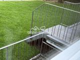 vom Balkon in neuen Garten