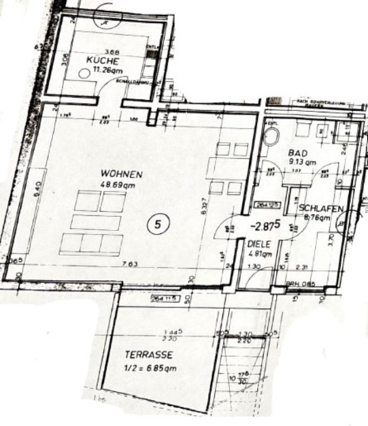 Grundriss Einheit 03 im Souterrain